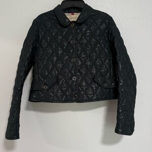 Burberry London girls Navy Quilted Jacket Size 14 Y